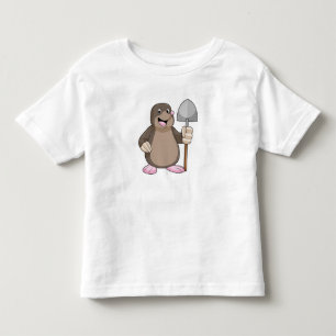 Mole met schoppen kinder shirts