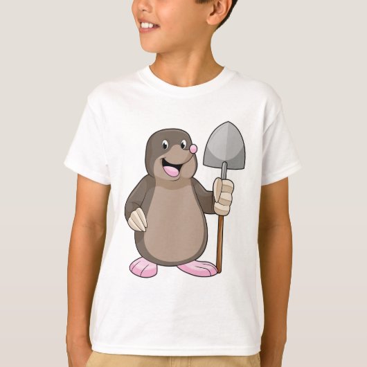 Mole met schoppen t-shirt (Voorkant)