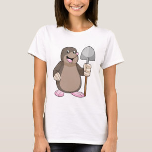 Mole met schoppen t-shirt