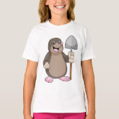 Mole met schoppen t-shirt (Voorkant)