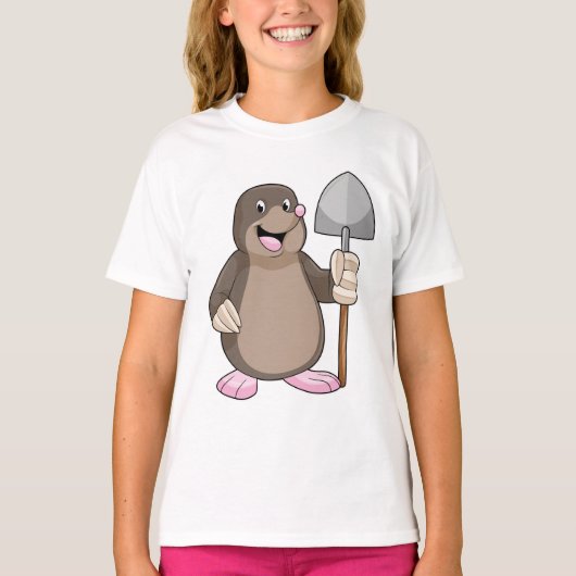 Mole met schoppen t-shirt (Voorkant)