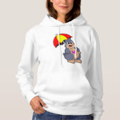 Mole met Umbrella Hoodie (Voorkant)