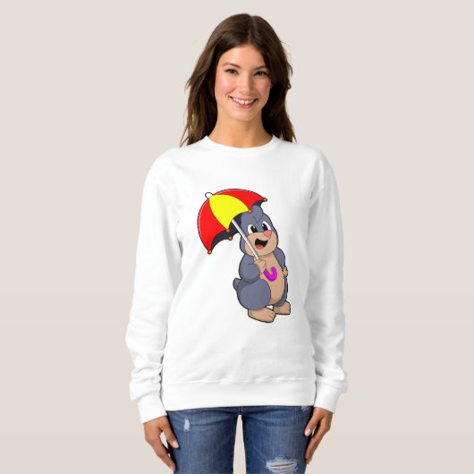 Mole met Umbrella Trui (Voorkant volledig)