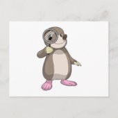 Mole met vergrootglas briefkaart (Voorkant)