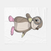 Mole met vergrootglas fleece deken (Voorkant (Horizontaal))