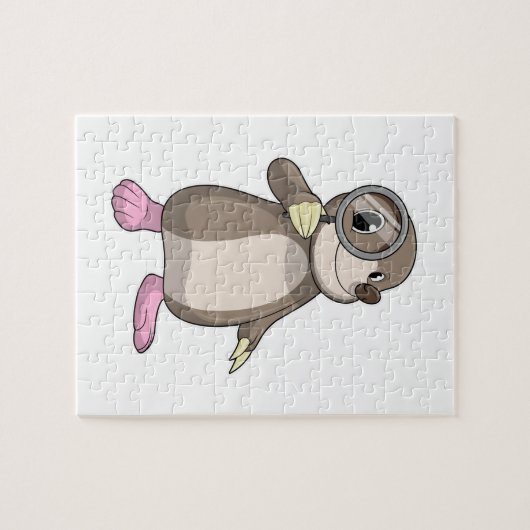 Mole met vergrootglas legpuzzel (Horizontaal)