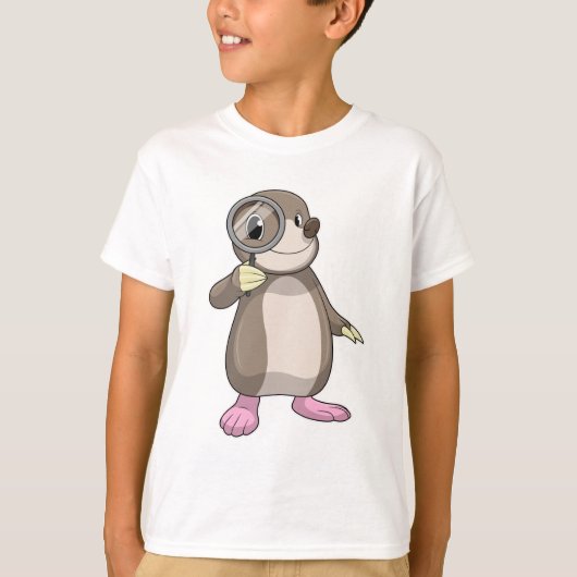 Mole met vergrootglas t-shirt (Voorkant)
