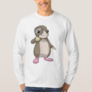 Mole met vergrootglas t-shirt
