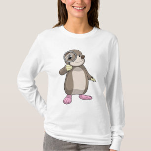 Mole met vergrootglas t-shirt
