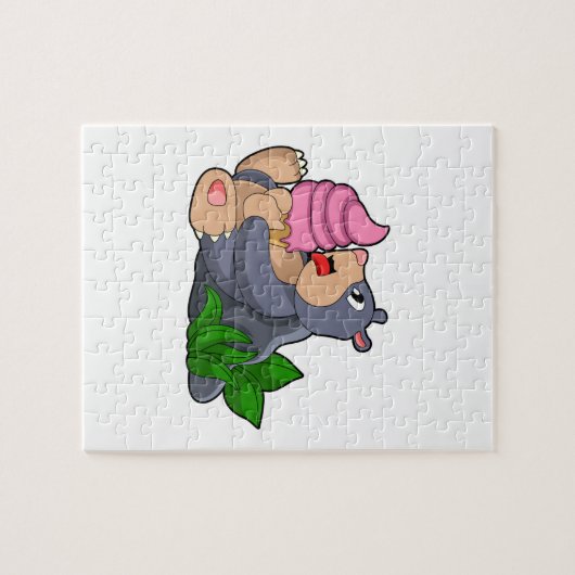 Mole met wafelijs legpuzzel (Horizontaal)