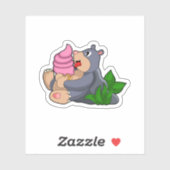Mole met wafelijs sticker (Vel)