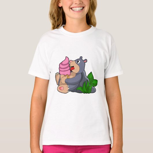 Mole met wafelijs t-shirt (Voorkant)