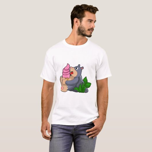 Mole met wafelijs t-shirt (Voorkant volledig)