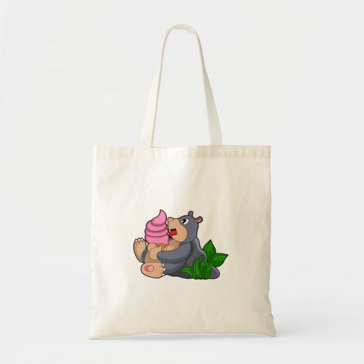Mole met wafelijs tote bag (Voorkant)