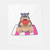 Mole met Watermelon.PNG Fleece Deken (Voorkant)