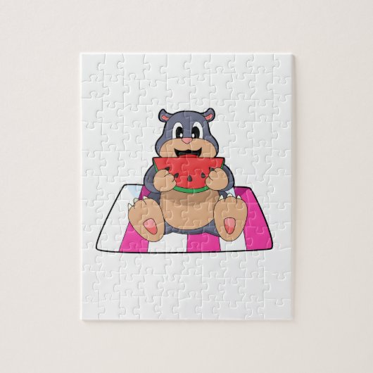 Mole met Watermelon.PNG Legpuzzel (Verticaal)
