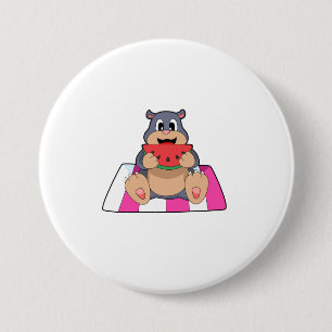 Mole met Watermelon.PNG Ronde Button 7,6 Cm