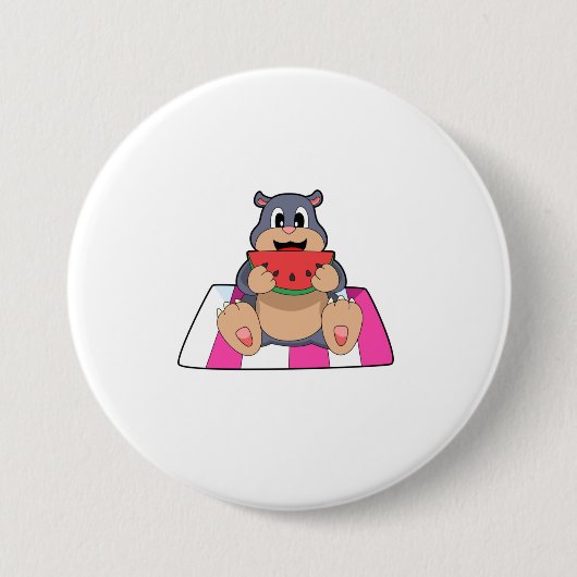 Mole met Watermelon.PNG Ronde Button 7,6 Cm (Voorkant)