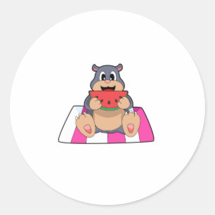 Mole met Watermelon.PNG Ronde Sticker