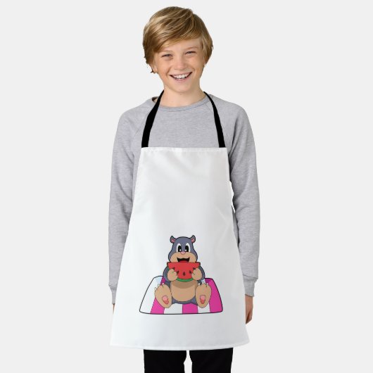 Mole met Watermelon.PNG Schort (Gedragen)