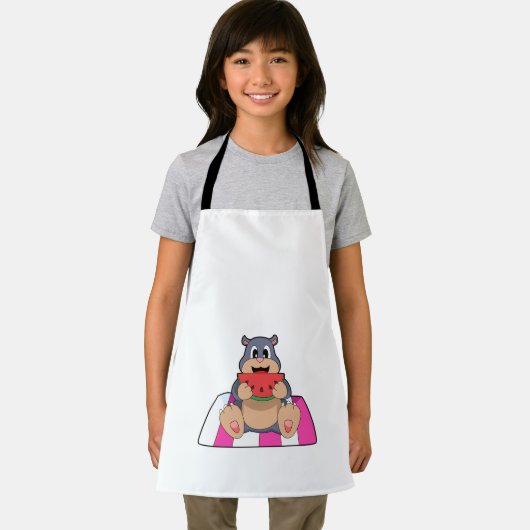 Mole met Watermelon.PNG Schort (Insitu)