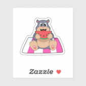 Mole met Watermelon.PNG Sticker (Vel)