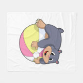 Mole met waterpolo.PNG Fleece Deken (Voorkant (Horizontaal))