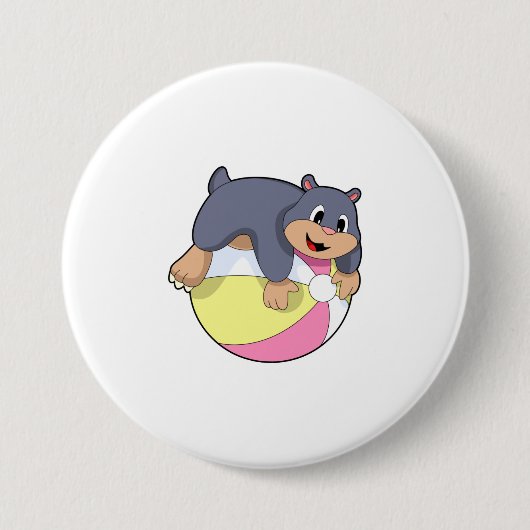 Mole met waterpolo.PNG Ronde Button 7,6 Cm (Voorkant)