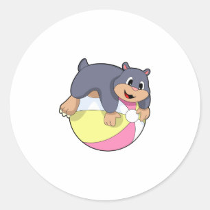 Mole met waterpolo.PNG Ronde Sticker