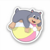 Mole met waterpolo.PNG Sticker (Voorkant)
