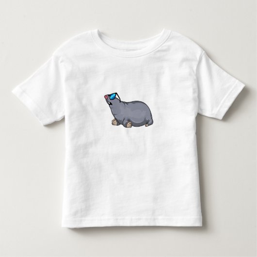Mole met zonnebril kinder shirts (Voorkant)