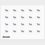 Mole met zonnebril ronde sticker (Vel)
