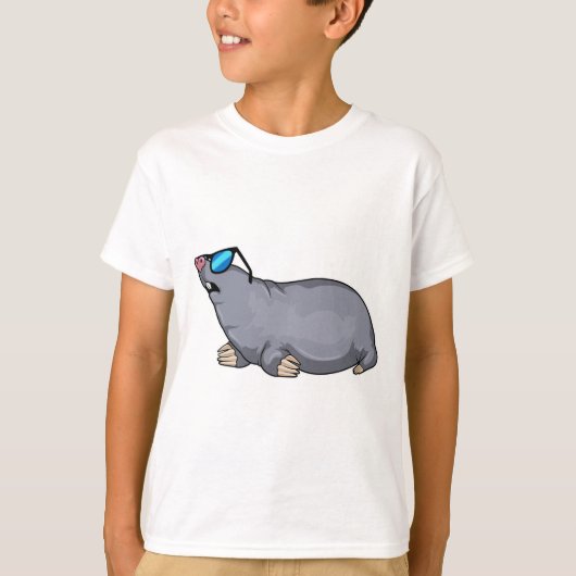 Mole met zonnebril t-shirt (Voorkant)