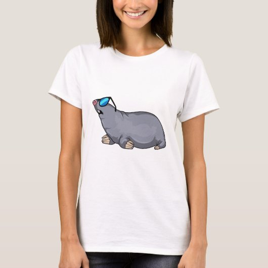 Mole met zonnebril t-shirt (Voorkant)