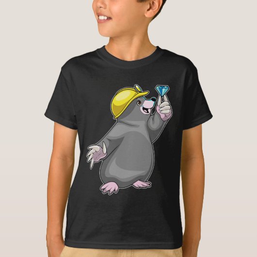 Mole Miner Edelsteen Mijnbouw T-shirt (Voorkant)