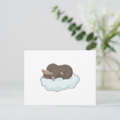 Mole op Clouds Briefkaart (Staand voorkant)