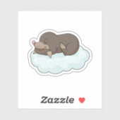 Mole op Clouds Sticker (Vel)