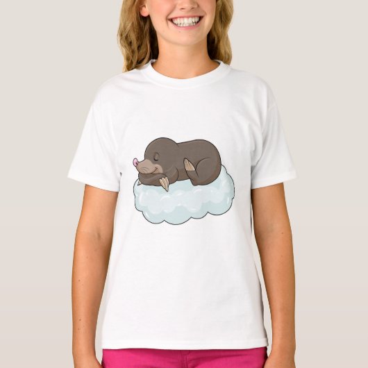 Mole op Clouds T-shirt (Voorkant)