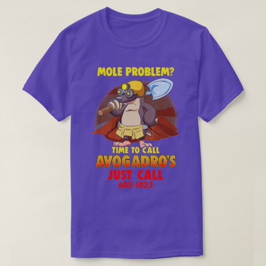 Mole Problem Chemistry Avogadro's Number Mole Day T-shirt (Design voorkant)