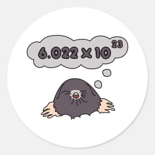 Mole Ronde Sticker (Voorkant)