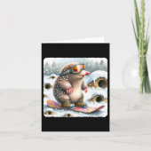 Mole snowboarden met een bril. snowboard kaart (Voorkant)