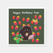 Mole Spring aardbeien Aangepast Servet (Voorkant)