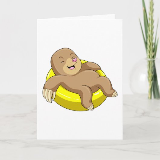 Mole tijdens het zwemmen met Lifebuoy Kaart (Voorkant)