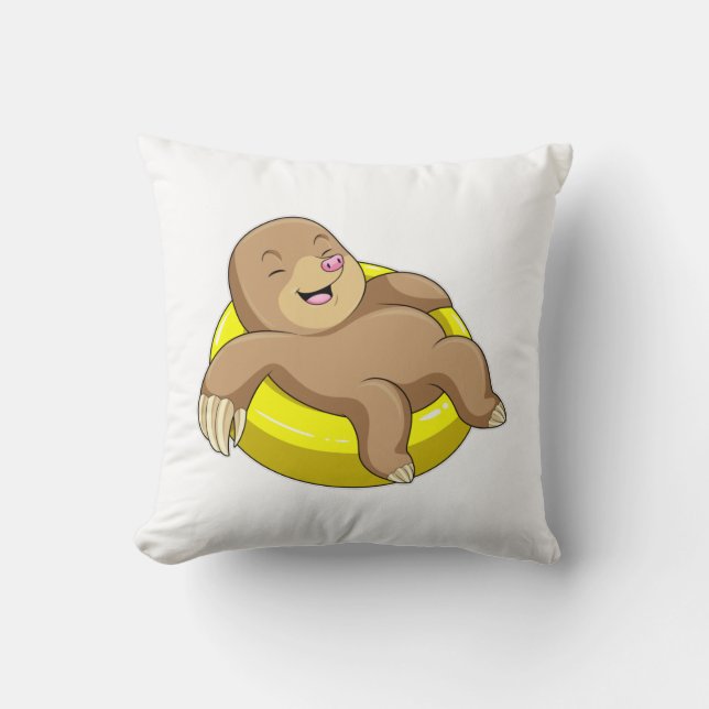 Mole tijdens het zwemmen met Lifebuoy Kussen (Voorkant)