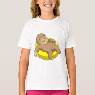 Mole tijdens het zwemmen met Lifebuoy T-shirt