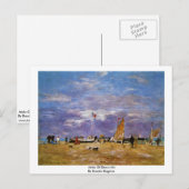 Mole van Deauville door Boudin Eugène Briefkaart (Voorkant / Achterkant)