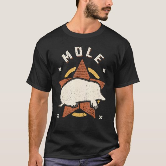 Mole Vintage Retro Classic Animal T-shirt (Voorkant)
