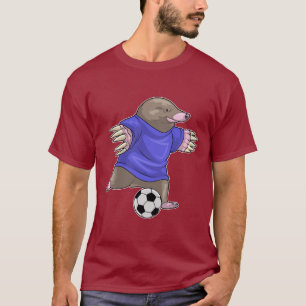 Mole Voetballer Voetbal T-shirt