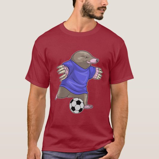 Mole Voetballer Voetbal T-shirt (Voorkant)