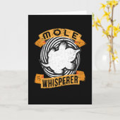 Mole Whisperer Cute Garden Gardener Mole Kaart (Gele Bloem)